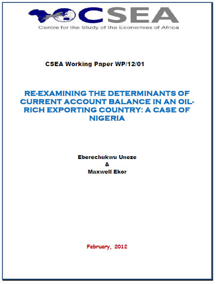 Re-examining The Determinants Of Current Account Balance In An Oil-Rich Exporting Country