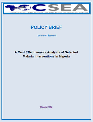 Cost Effectiveness Analysis Of Selected Malaria Interventions In Nigeria