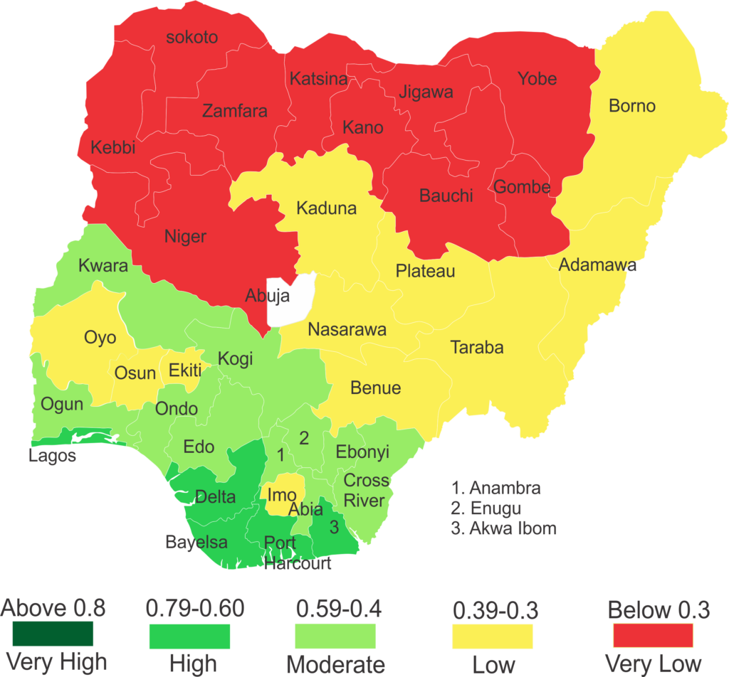 Beyond Country-level Averages: Construction of Sub-National Human Development Index for the Nigerian States