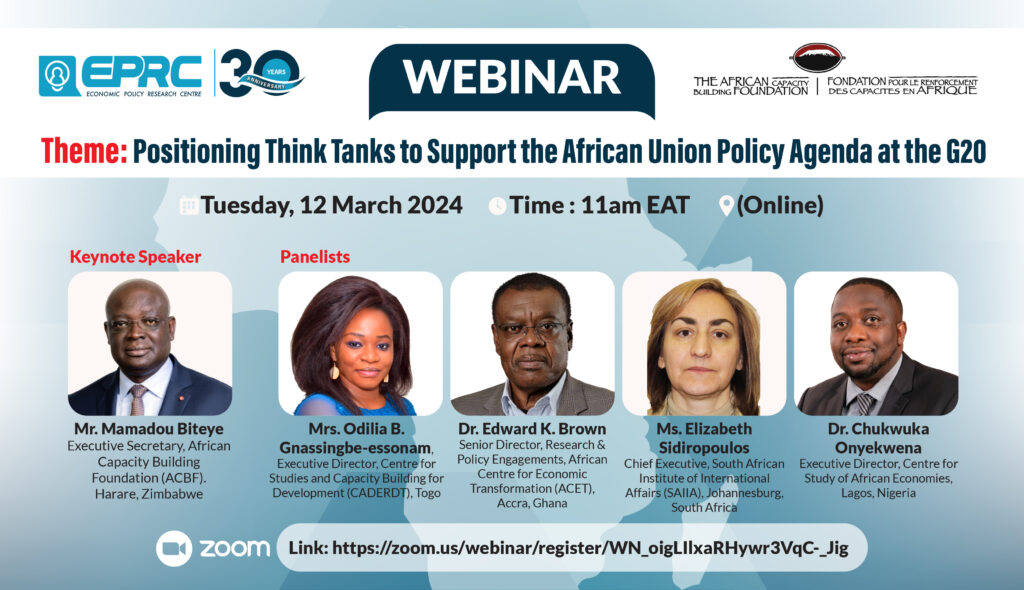 Webinar: Positioning think-tanks to support the African Union policy agenda at the G20