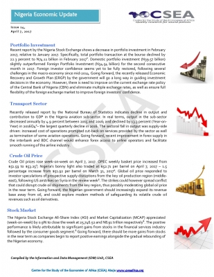 Nigeria Economic Update (Issue 14)