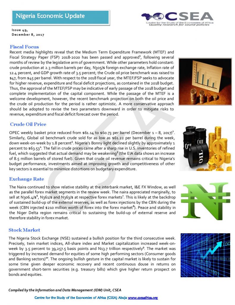 Nigeria Economic Update  (Issue 49)