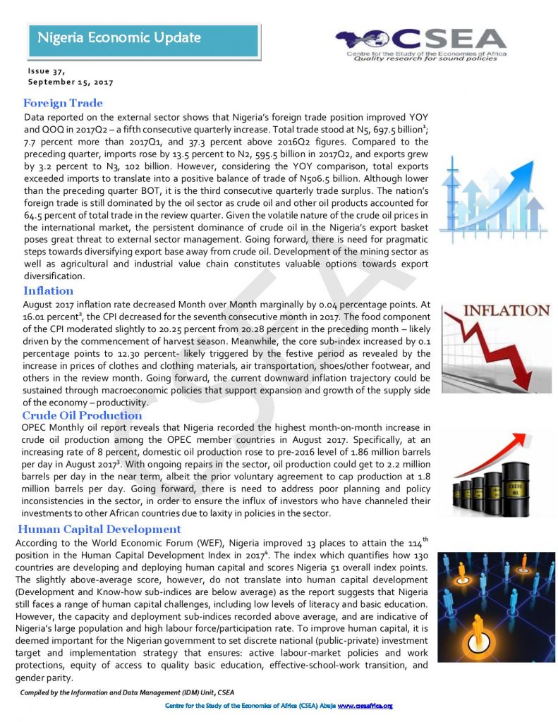 Nigeria Economic Update  (Issue 37)