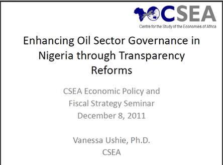 Enhancing Oil Sector Governance In Nigeria Through Transparency Reforms