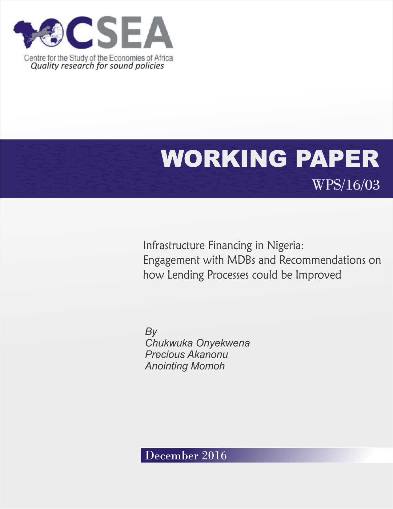 Infrastructure Financing In Nigeria: